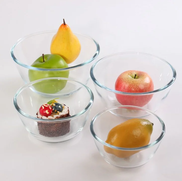 wholesale  best price glass salad bowl with lid set bake tools bowls fruit salad bowl