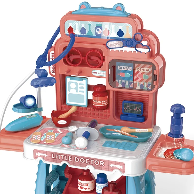 2021 DIY Doctor Toys Pretend Play Set Educational Medical Table Preschool House Plastic Spray Water For Kids