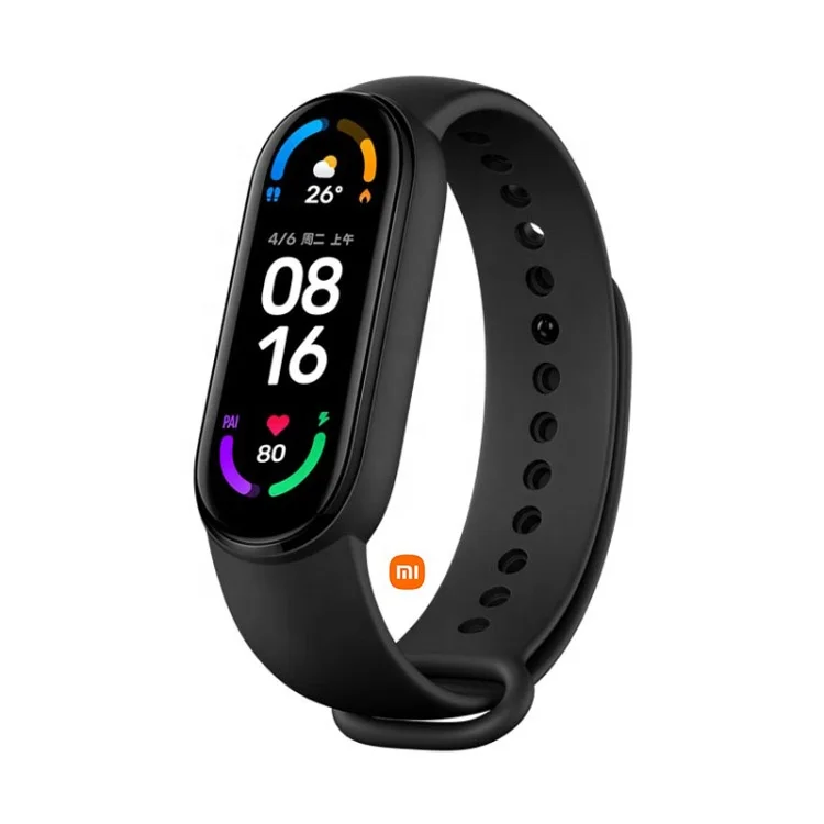 Оригинальные Смарт-часы Xiaomi Band 6 с онлайн-режимом температуры для музыки браслет M6 Redmi Mi Huawei