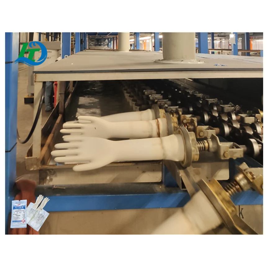 Flow Packing PLC Printing For Knitted Cotton Plastic Hand Gloves Making Glove Machine