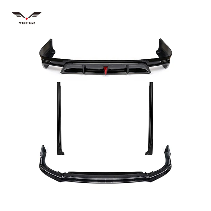 Yofer for camry2018- sports car front rear bumper lip diffuser side skirts accessories bodykit