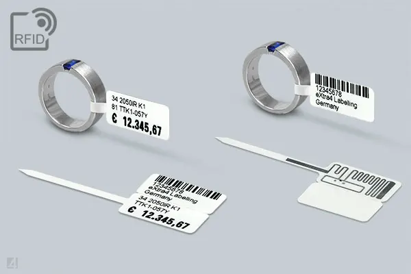 SUNLAN бесплатные образцы высокого качества UHF Ювелирная бирка RFID Ювелирные изделия самоклеящаяся этикетка наклейка для управления ювелирными изделиями rfid тег