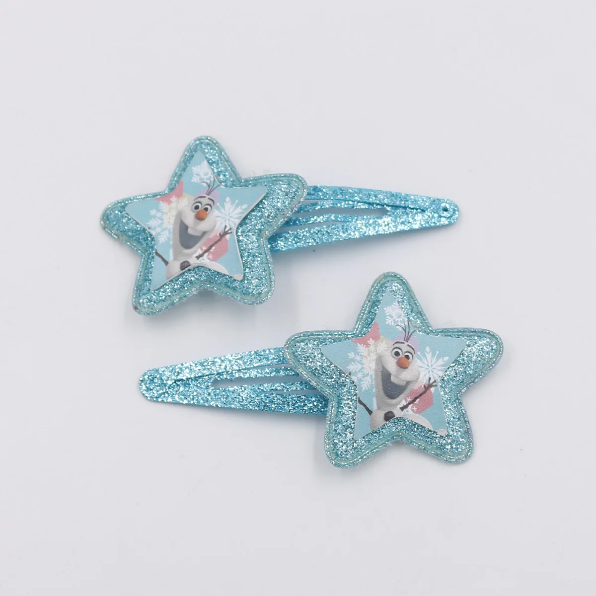 frozen hair clip glitter snap clip