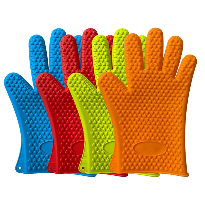 Wholesale silicone insulation gloves kitchen baking tools microwave oven oven heat-proof dishwashing gloves