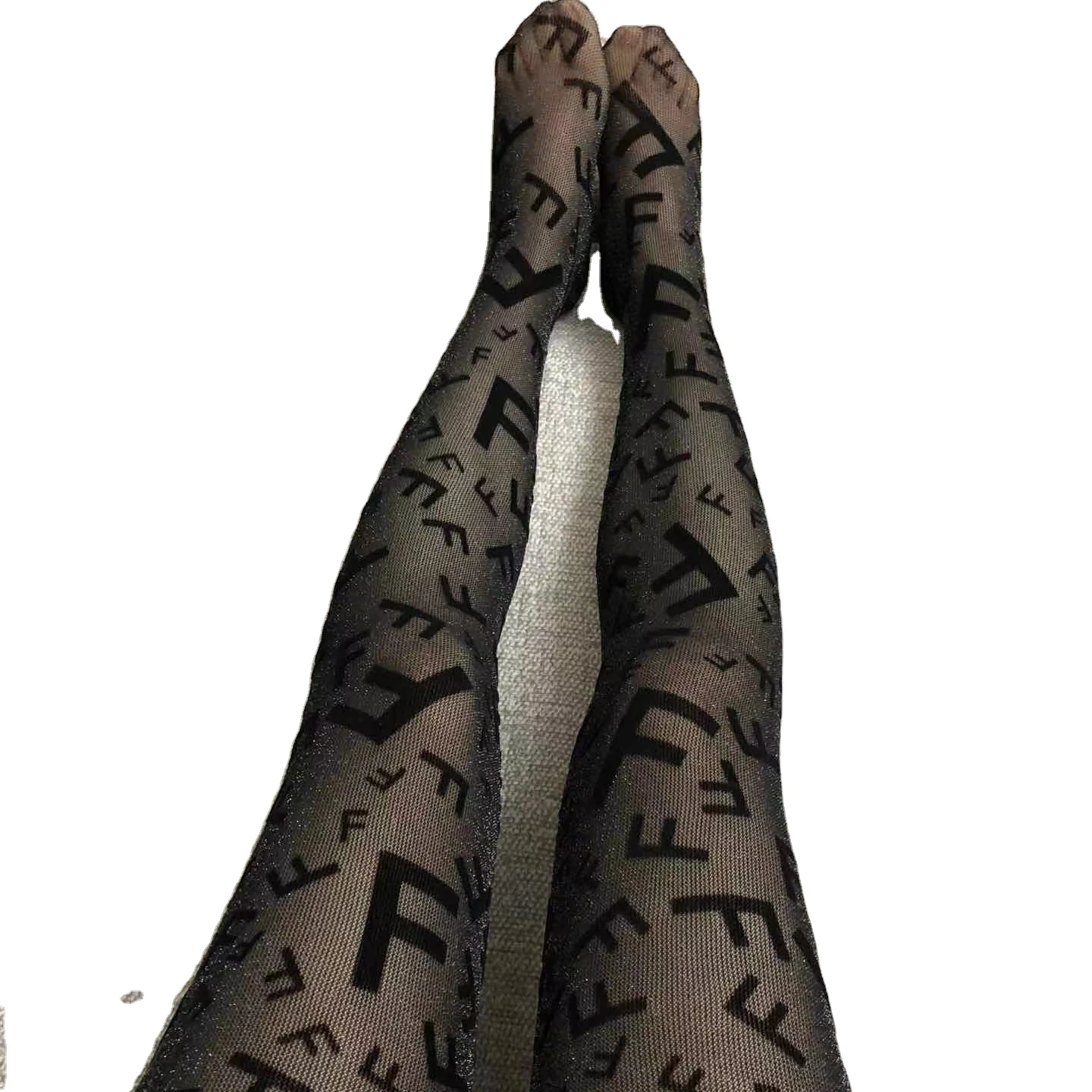 F brand logo letter print tights pantyhose 2022 fashion trend black silk pantyhose fast shipping designer tights pantyhose