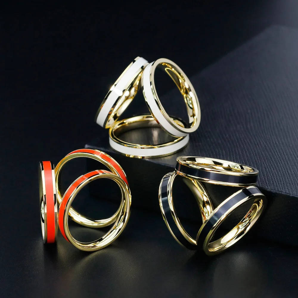 Jachon Simple And Elegant Circinate Shaped Enamel Silk Scarf Ring Stainless Steel Fashion Women Scarf Ring Clips