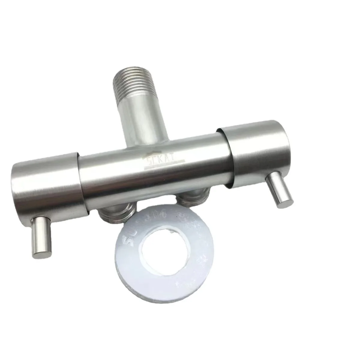 Stainless Steel in and out of Dual Use Washing Machine double water tap