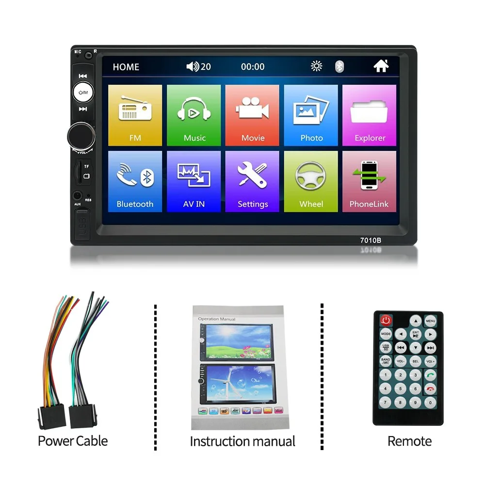 Adjustable 7-inch Car MP5 Player GPS Touch Screen 5-in-1 reversing camera 7010 7012 7018B Stereo DVD 6 Months Warranty Dashboard