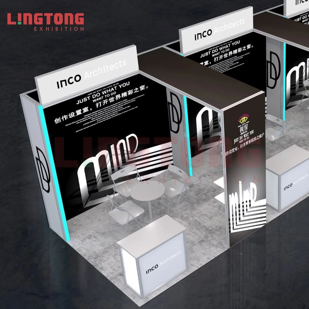 3X15 80mm aluminum extrusion fabric frame customized  booth stand special design for tradeshow and exhibition