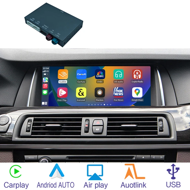 Wireless Carplay Android Auto Adapter For Bmw Nbt Cic System F10 F20 F30 F15 F25 E60 E90 1 3 4 5 6 7 Series X1 X3 X4 X5 X6