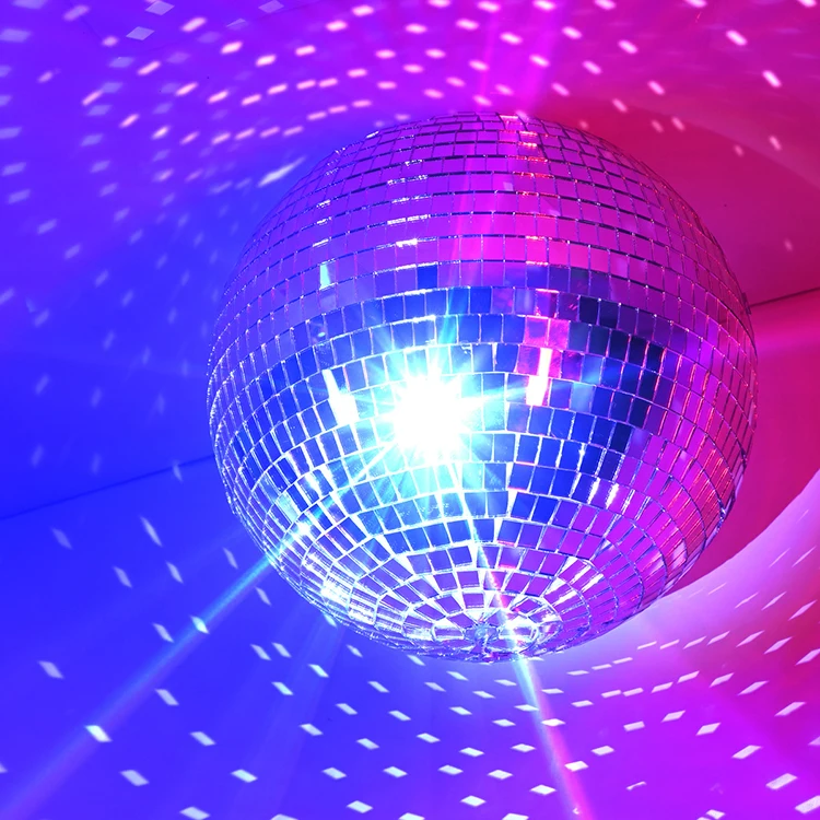 K&B New Arrival Hanging rgb Dj Party Light Crystal Magic Ball Disco Lights Silver Glass Disco Balls Christmas Decor