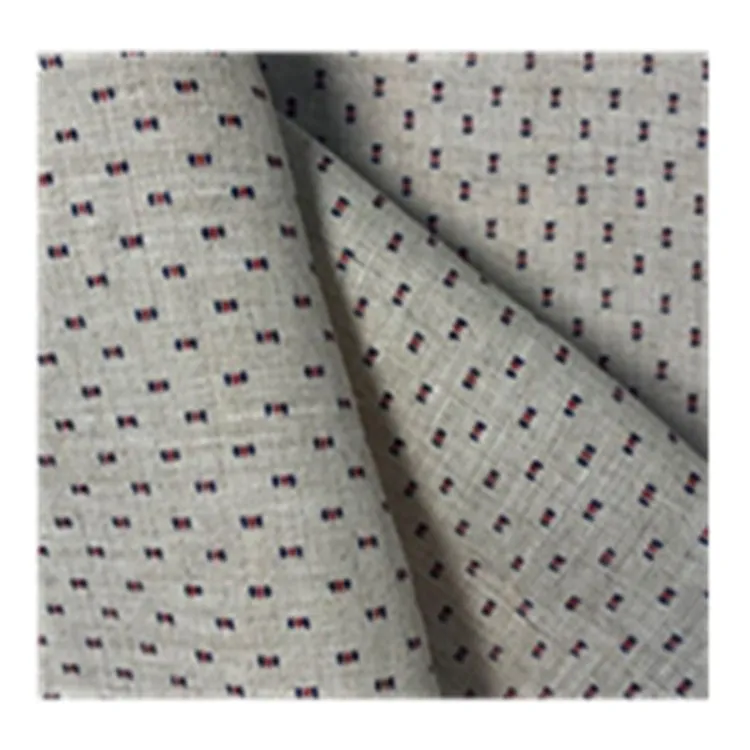 100% льняная Цифровая печатная ткань для женского модного платья