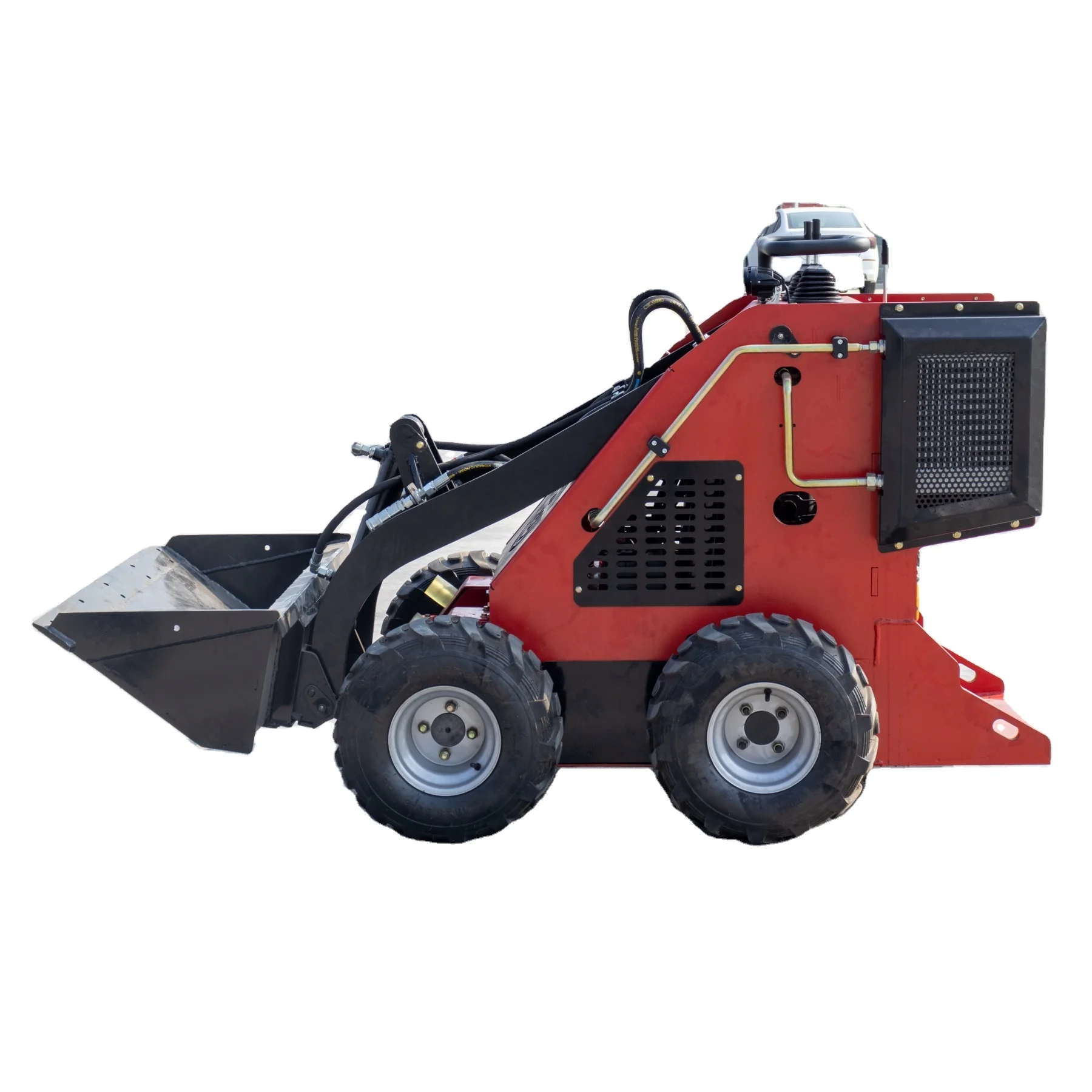 Multi functional Four-Wheel Drive Electric Loader HTS320T 830 KG Farm Small Forklift Max.Loading capacity