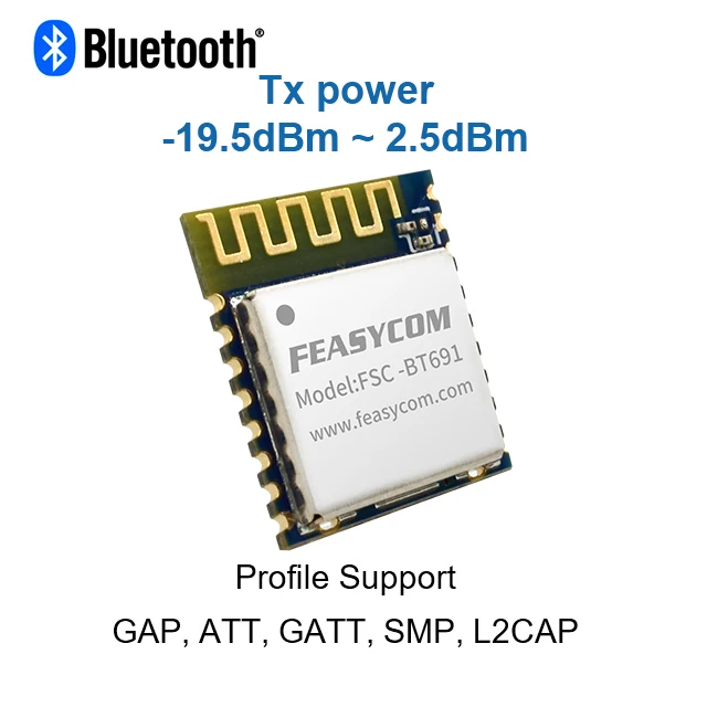 Feasycom FSC-BT691 Ultra-low-power DA14531 BLE Data Transmission Bluetooth 5.1 Wireless Module Supports UART/I2C/SPI