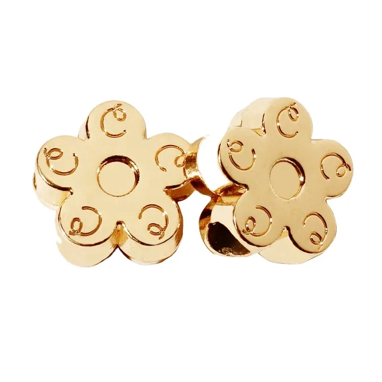 Custom Engraved Metal Letter Beads Gold Logo Loose Adjustable Charms Pendant for Bracelet Fitting