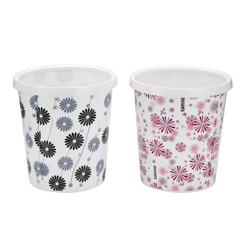 2022 China Factory Wholesale Cheap Plastic Storage Garbage Bin with Print