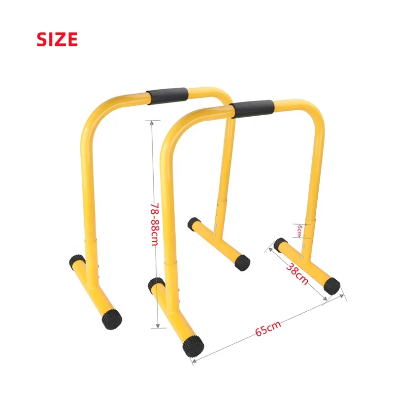 Hot Selling Home Gym Equipment Muscle Exercise Gymnastics Dip Station Height Adjustable Portable Parallel Bar For Training