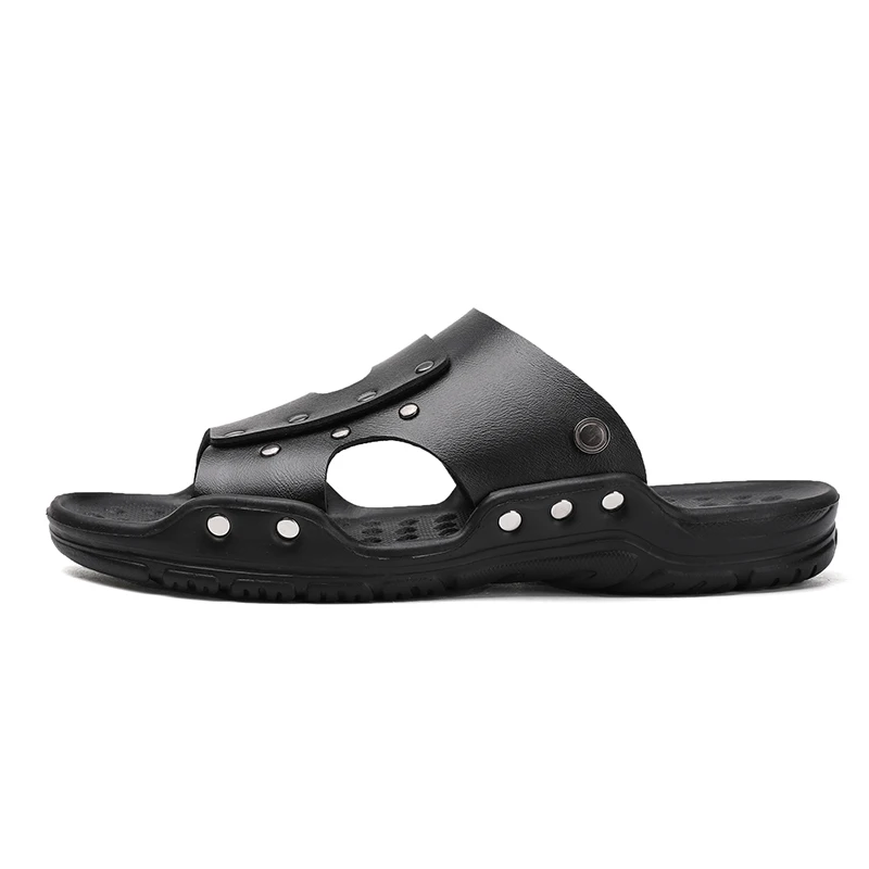 beach shoes men big size cool slippers men leather casual shoes non-slip flip-flops slippers summer flat sandals shoes wholesale