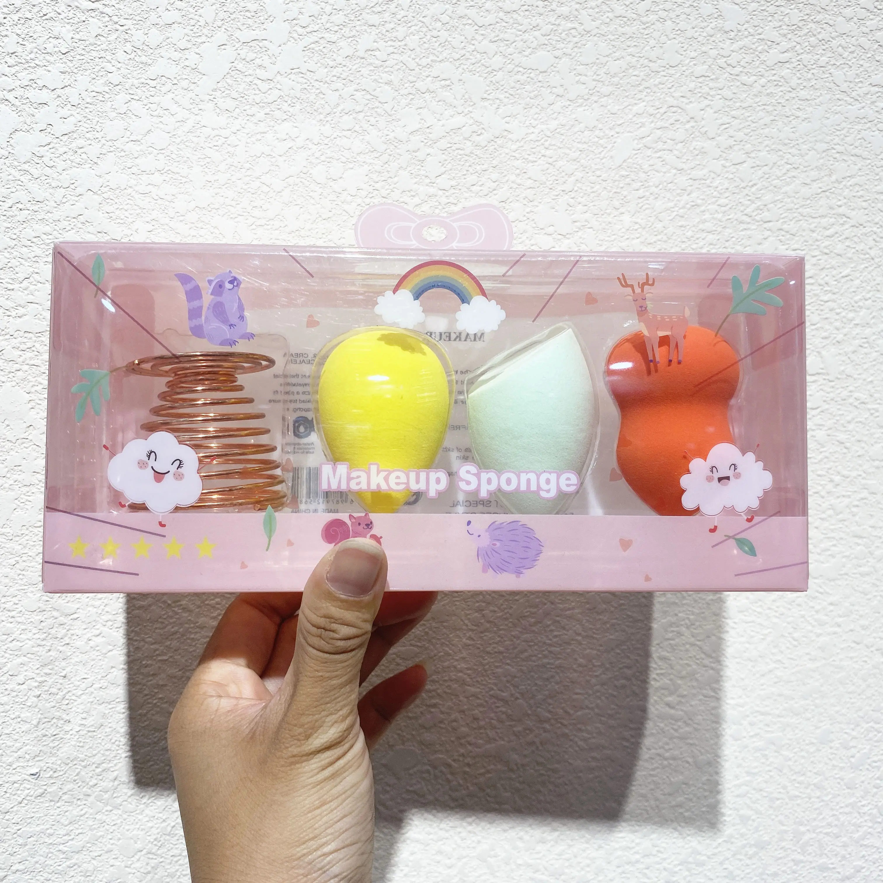 Wholesale makeup esponja facial sponge set blender beauty foundation Logo Private Label powder puff cosmetic packaging