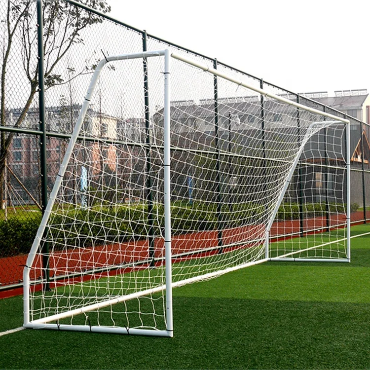 New Children 12*6 Ft.Regulation Size Metal Soccer Goal w/Weatherproof Portable HDPE Net Rebound Football Goal