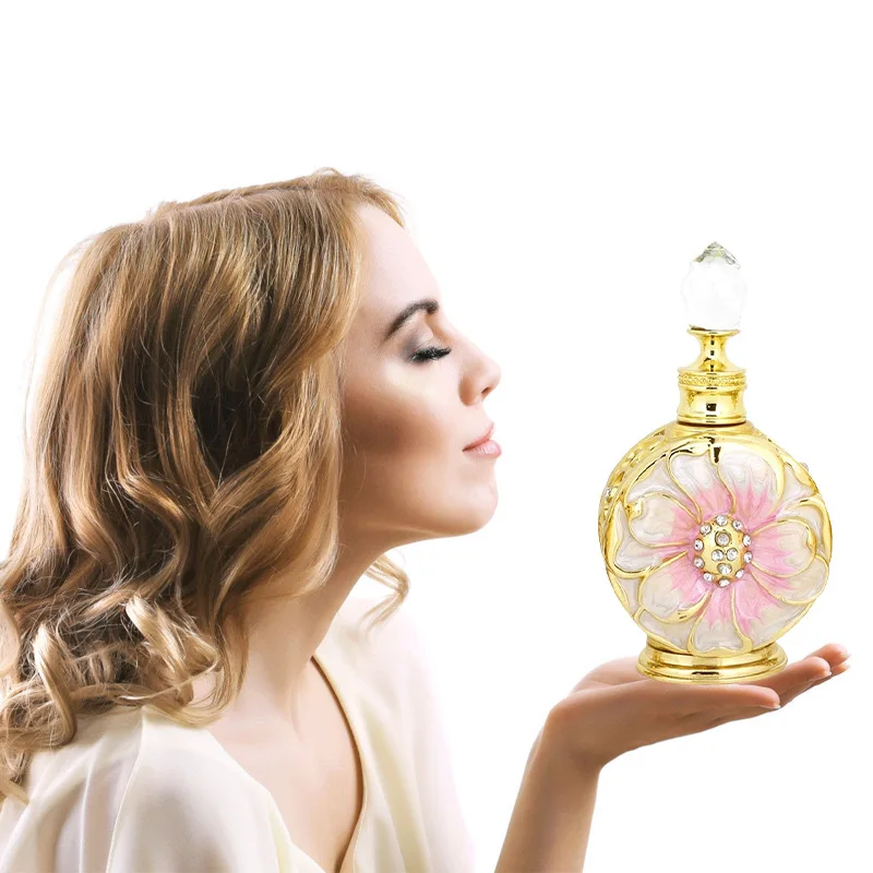 Long Lasting Effect Rose Petal Perfume Dubai Oil Arabic Lasting Refreshing Fragrance 15ml Original Woman Perfume Christmas Gift