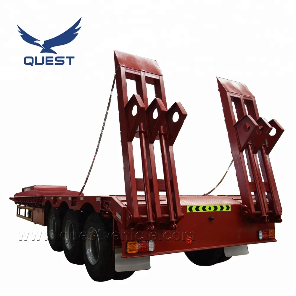 Utility Heavy Duty 3 Line 6 Axles  Low Bed Trailers Truck Gooseneck Extendable Lowboy  Semi Trailer