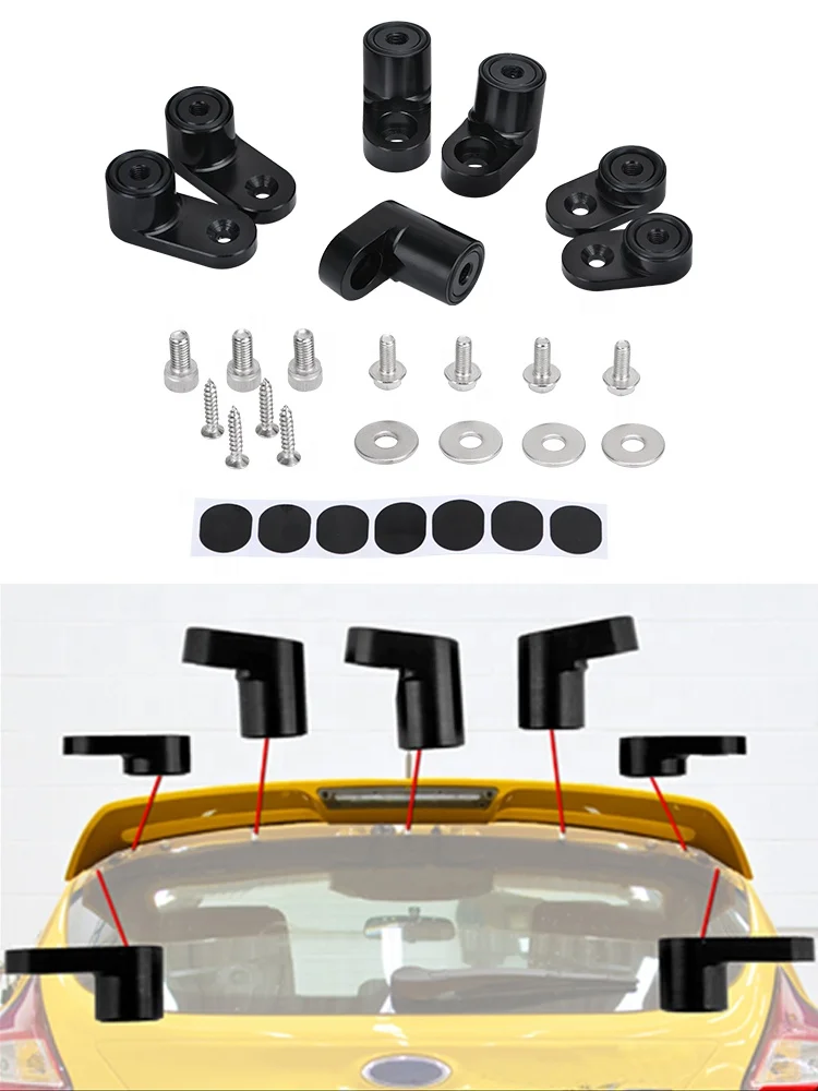 Для 13-on Ford Focus ST Billet T-6061 анодированный алюминиевый болт-спойлер заднего крыла люк удлинитель PQY-WSR03 подъема