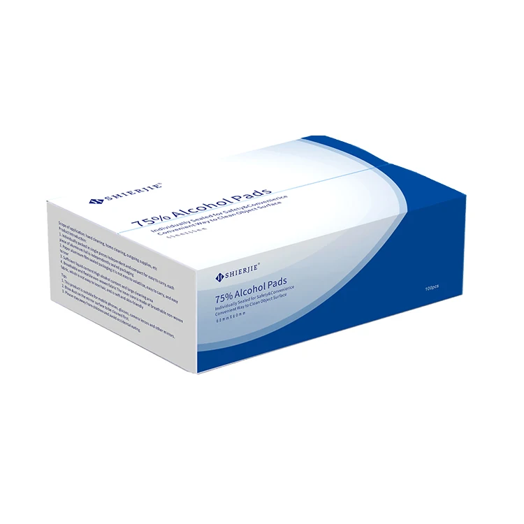 Bulk Wholesale 100pcs Box Alcohol Prep Pads Isopropyl 75% Alcohol Hand Sanitizer Wipes