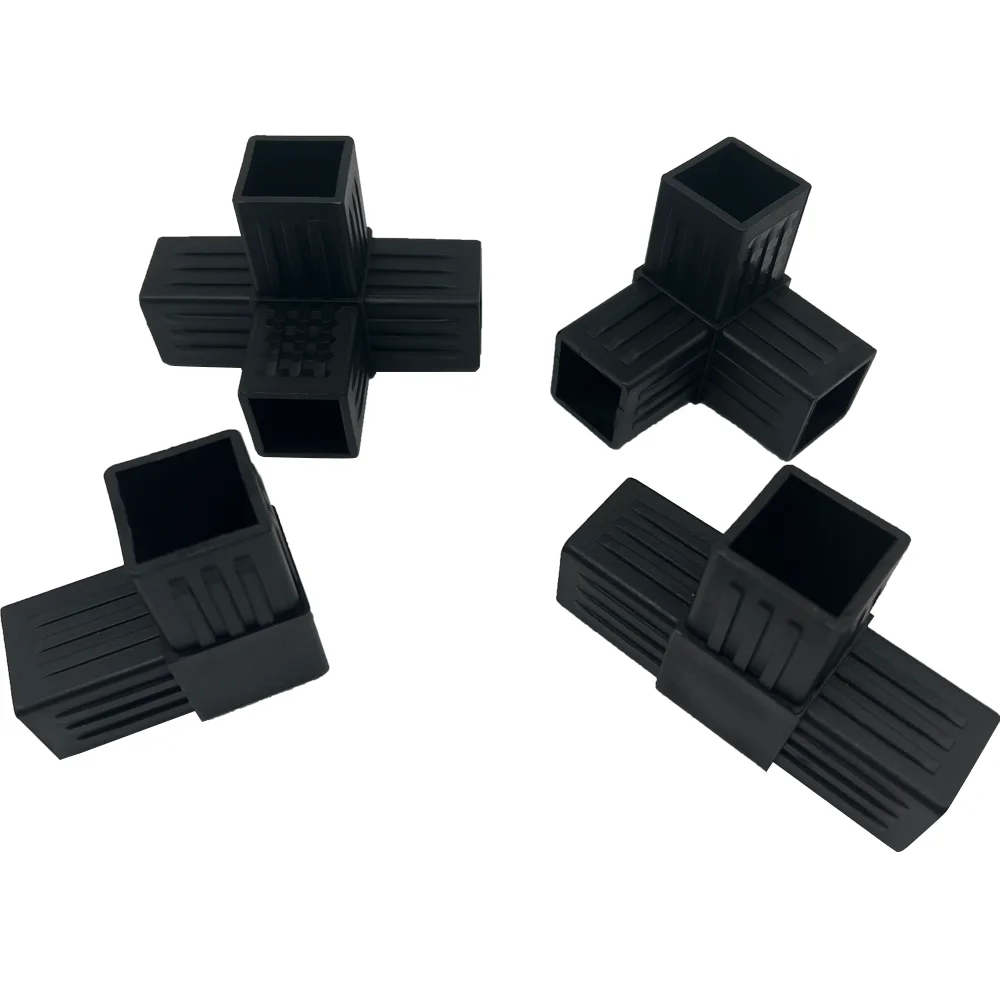 Wholesale Square Tube Connector Multi-path Nylon Plastic Square Tube Internal Connector Plastic Connector for Metal Square Tube