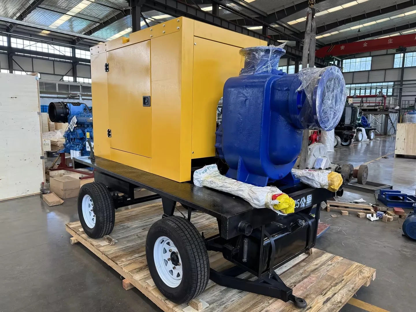 Diesel Single-Stage Self-Priming Irrigation Pump 25ZW-8-15 Mobile Agricultural Drainage Pump without Plugging