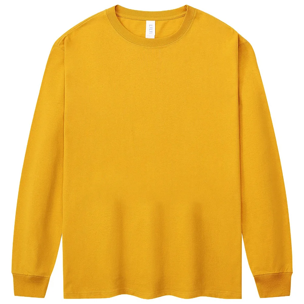 Мужская кофта с длинными рукавами стильная футболка для девочек Одежда для детей однотонный костюм в Корейском стиле из хлопка с круглым вырезом белый корпус осенняя одежда Весенняя футболка свободного покроя с нижняя рубашка с длинными