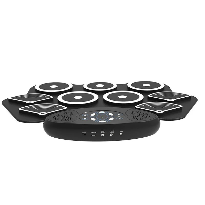 Cheapest roll up drum kit for kids electronic drum set silicon drum pad  with battery