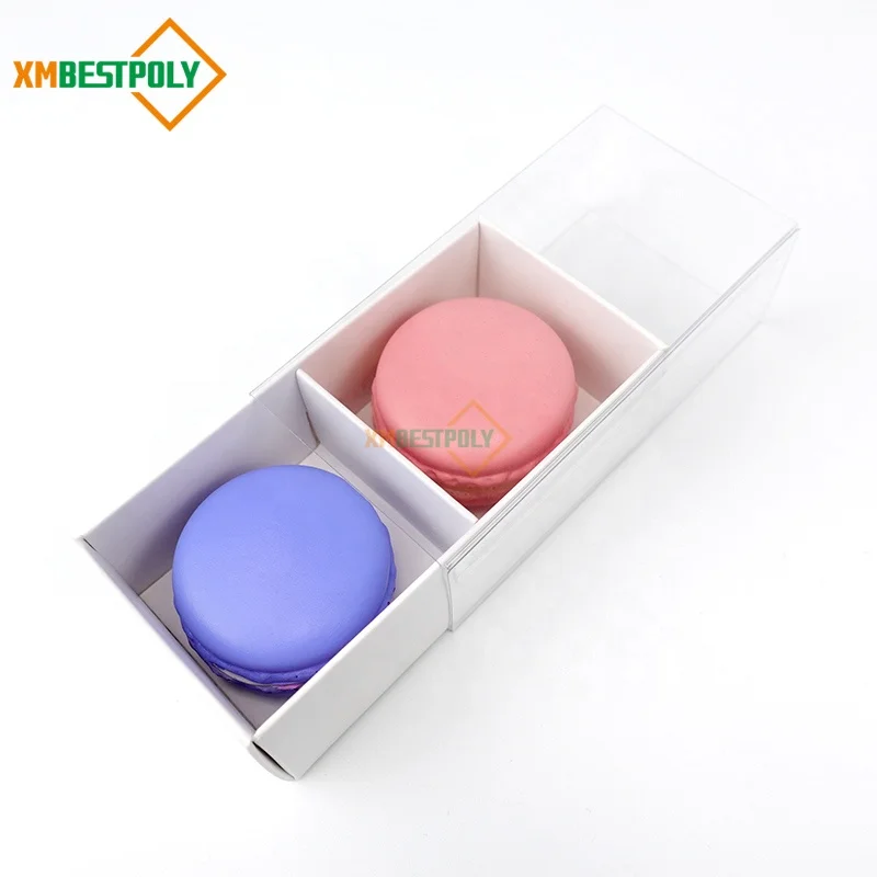 Custom 2 Pack Macaron Cookie Paper Packaging Gift Box With Divider Insert For Dessert Donut Cake Boxes