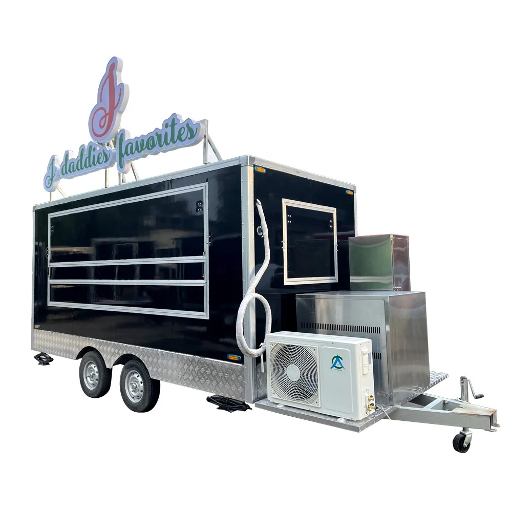 Outdoor stainless steel mobile equipment mirror food Trailer star model