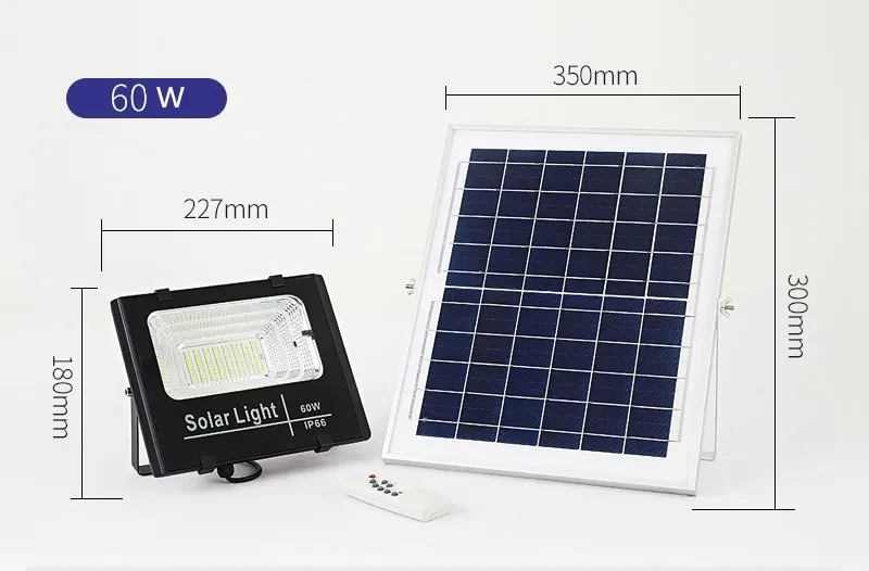 
Solar energy system manufacturer 60W modern outdoor high power led solar flood lights 