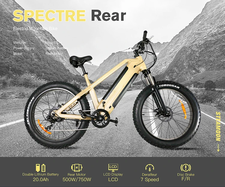 Bafang M630 Mid Drive e bike M630 Ebike 52v 30Ah 1500w Electric Mountain Bike 26 Inch Fat Tire Ebike with Bafang Inner 5 Speeds