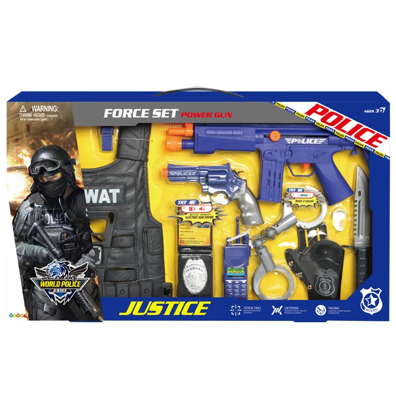 Лидер продаж, детские школьные развивающие игрушки, ролевые игры, комплект игрушек, ролевые полицейские игрушки с тканью