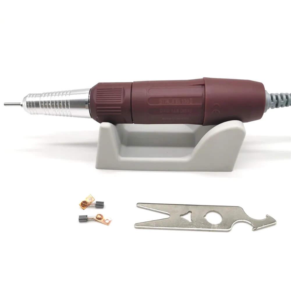 Strong 210 120II Electric Nail Drill Manicure Machine Pen Handle for Micromotor Connection 35000rpm Red Nail Drill Pen