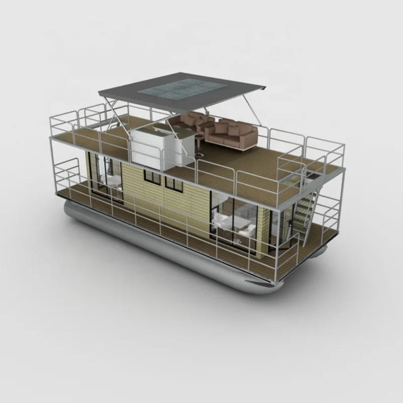 33ft Custom Welded Aluminum Pontoon Houseboat For Sale (1600400571032)