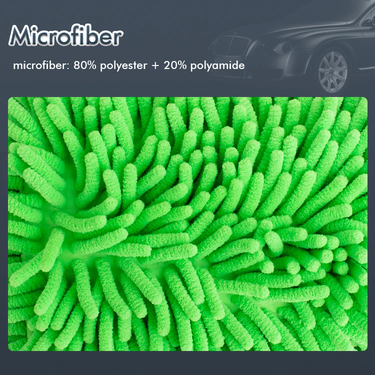 Large Size Microfiber Car Wash Mitt for Car Cleaning Mitts Chenille Scratch-Free Car Washing