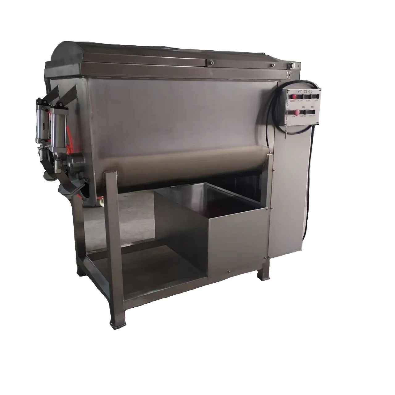 Large Capacity Pneumatic Lid Opening Minced Meat Stuffing Mixing Machine