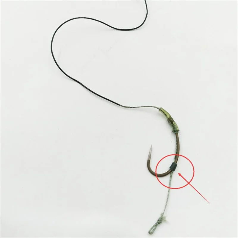 YOUME 2M Silicone Carp Fishing Hook Tube Anti-tangle Rig Tubing Rig Tube Sleeves Hook for Carp Fishing Tackle