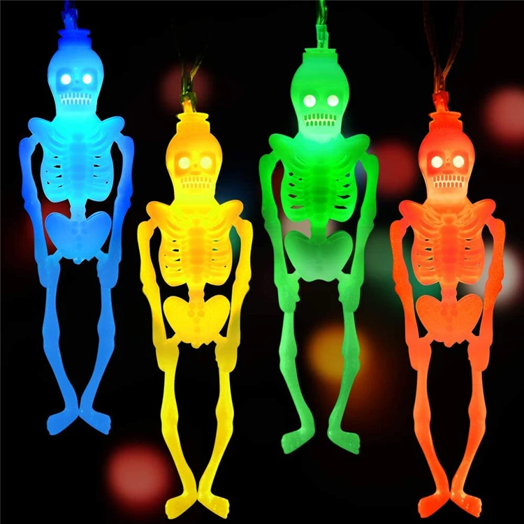 Halloween Holiday 3V battery Led Skull head fairy string light String Light Halloween decor