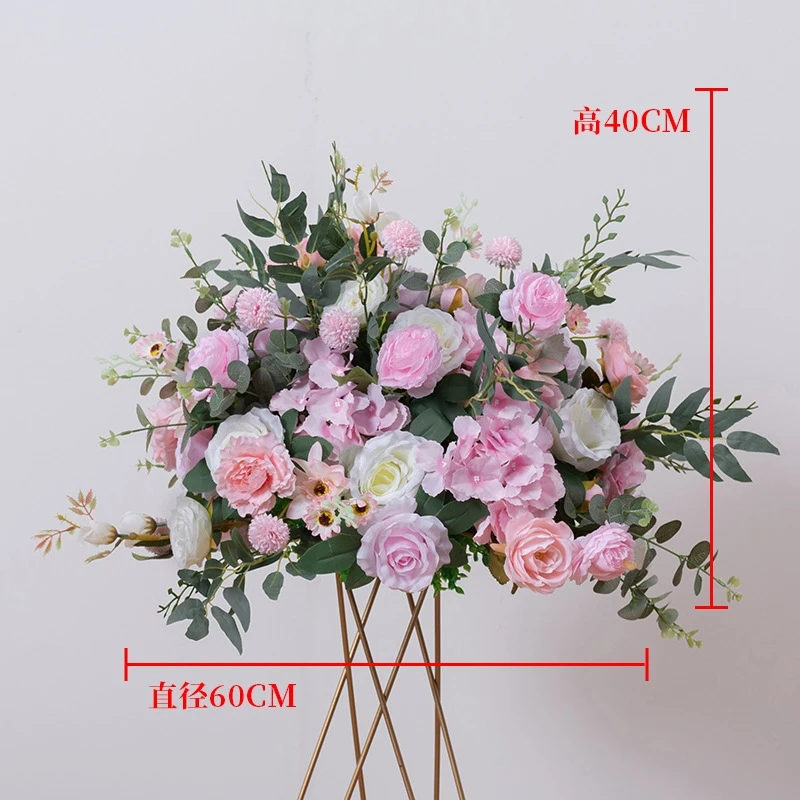 YN Large road guide flower bulk silk flower wedding artificial decoration plants flower ball centerpieces for wedding