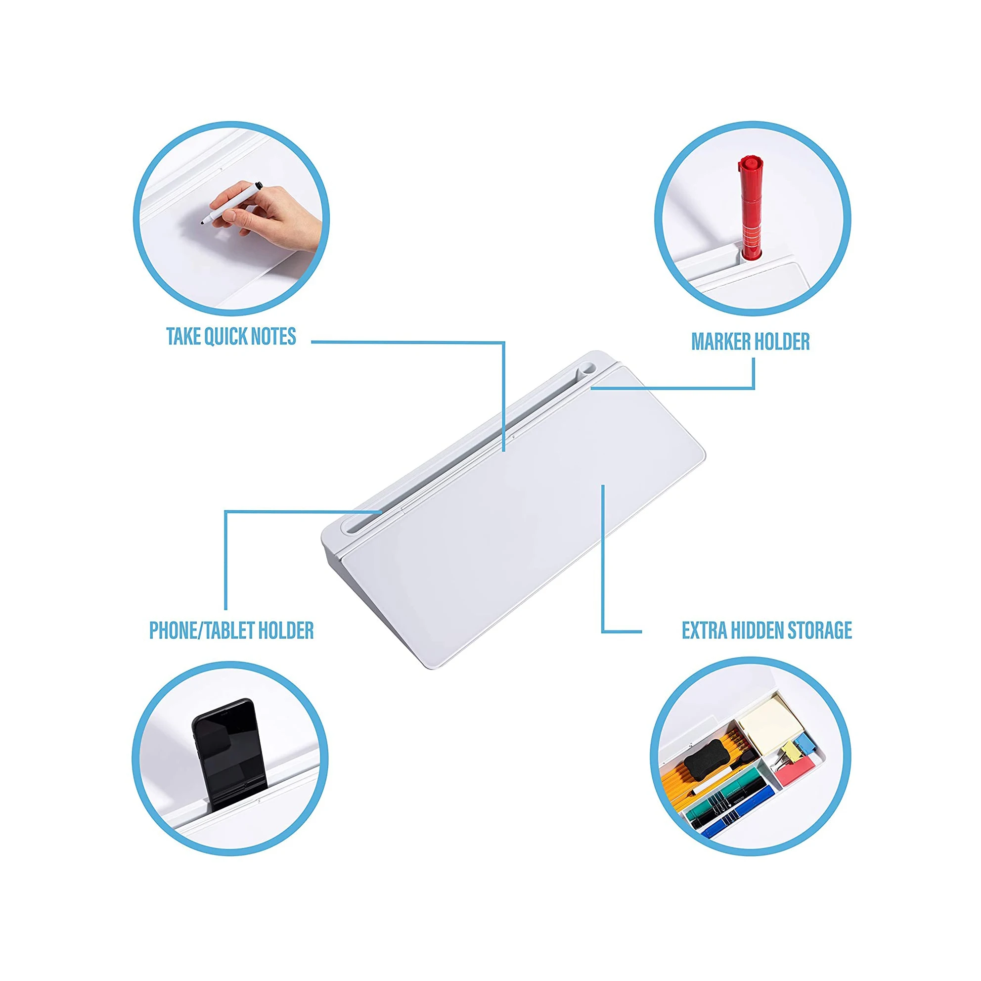 Top quality dry erase Computer pad Keyboard desktop glass whiteboard