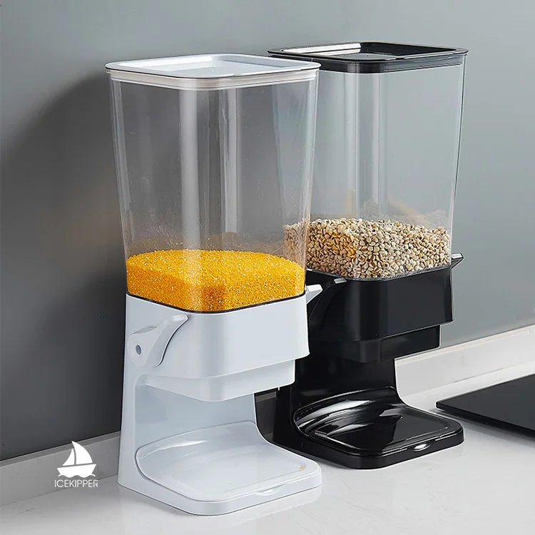 5.5L Food Storage Dispense Grains Rice Oats Candy Nuts Cereal Containers Coffee Bean Plastic Storage bulk dry food dispenser