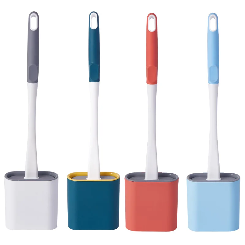 Drop Shipping Plastic Toilet Brush and Holder Deep Cleaner Silicon Cleaning Set Cherry Toilet Cleaning Brush Toilet Brush