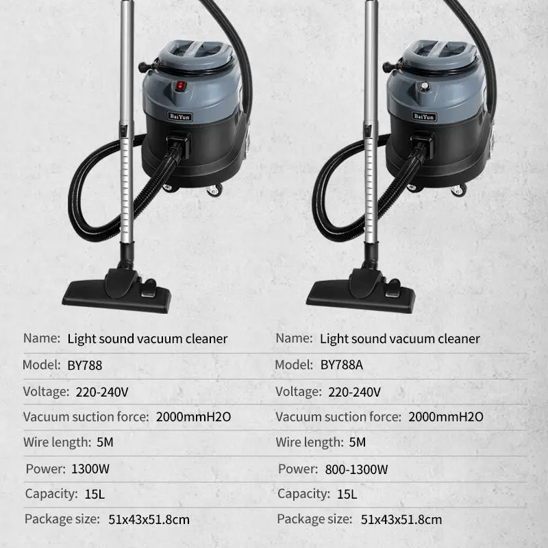 Newly Launched 15L/45L Hotel Carpet Vacuum Cleaner Ultra Quiet Canister Vacuums for Home or Office Use