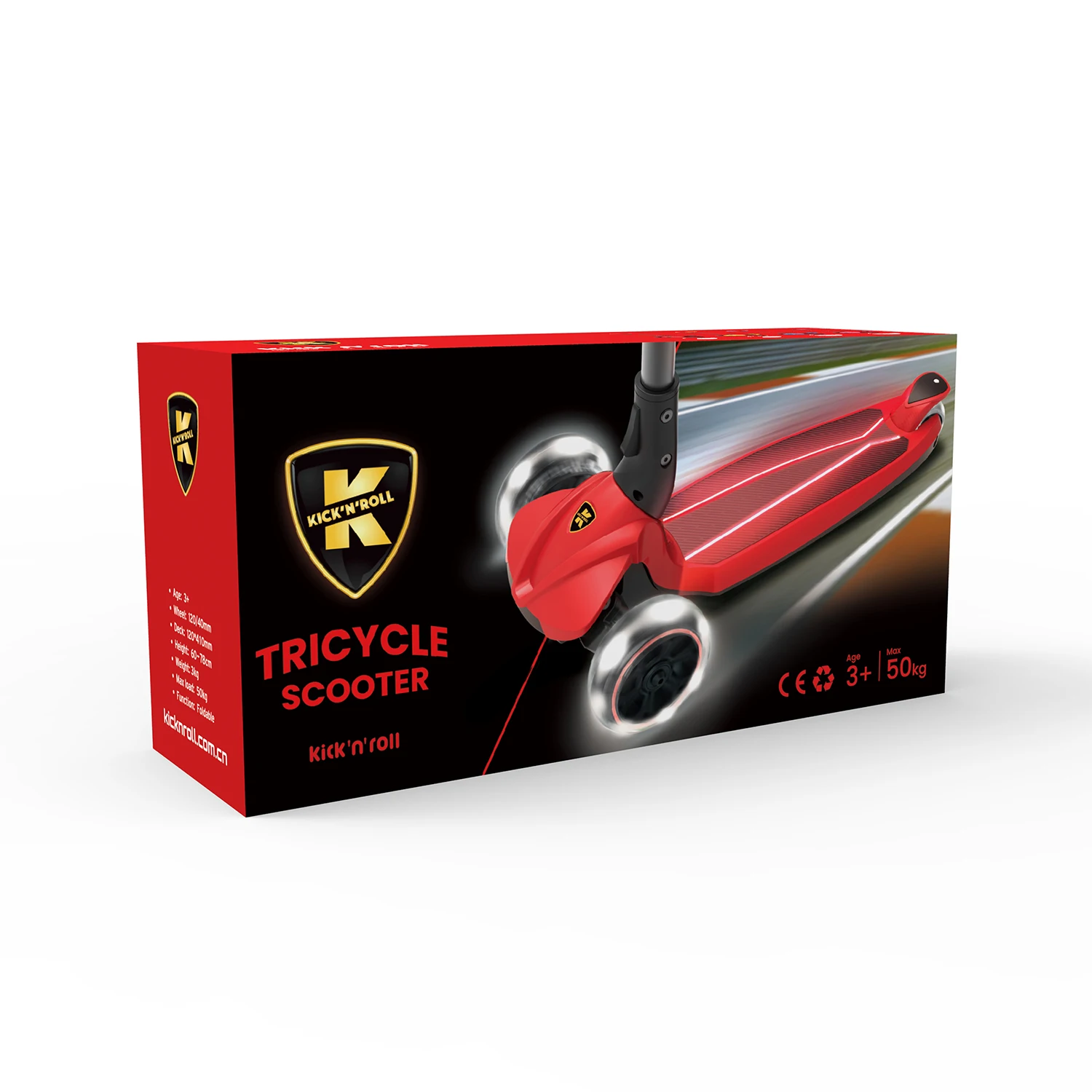 Children Scooter Three Wheel Kids Scooter for Kids Height Adjustable without Battery