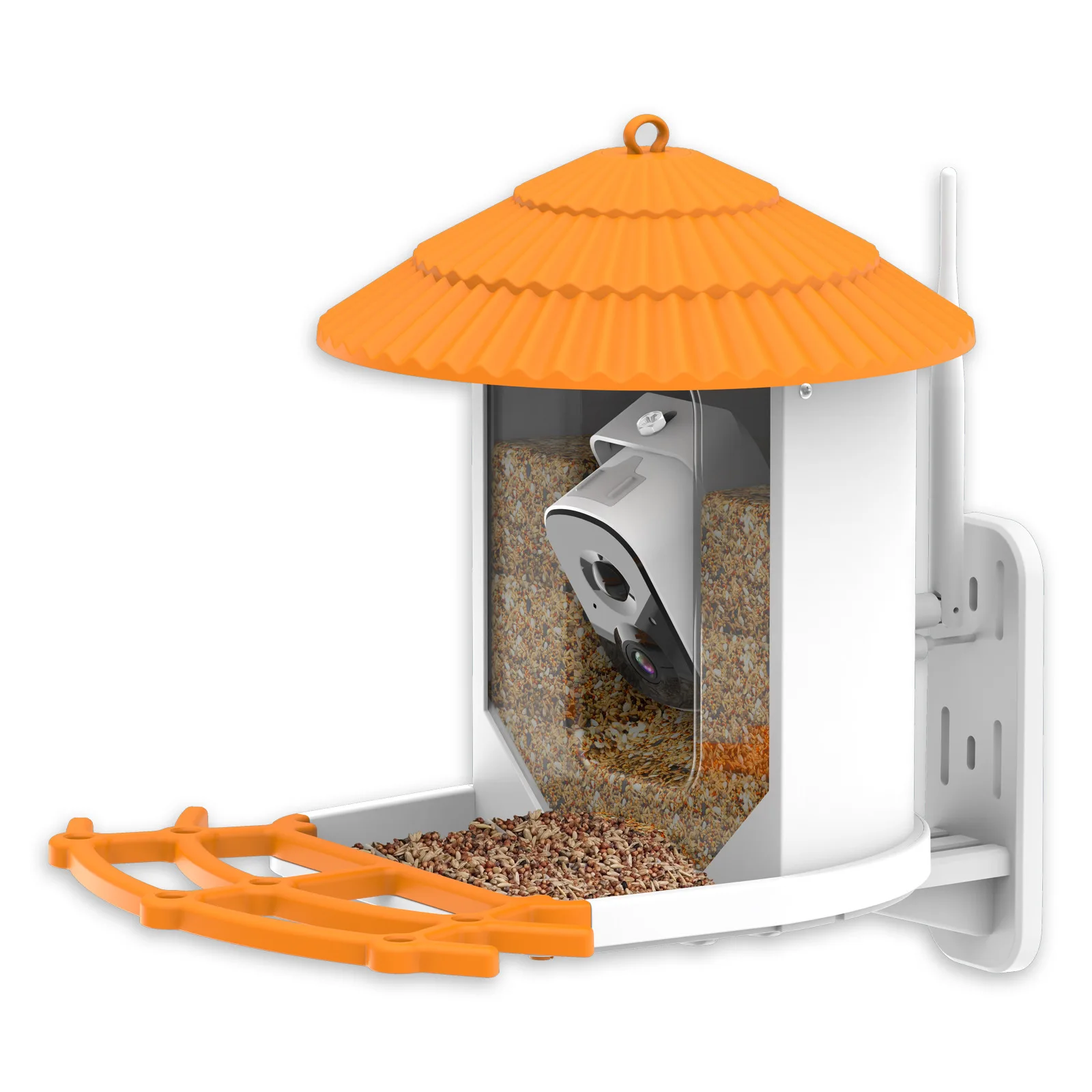 Customizable Hot Selling Solar Powered Charging AI Recognition Bird Feeder With Camera